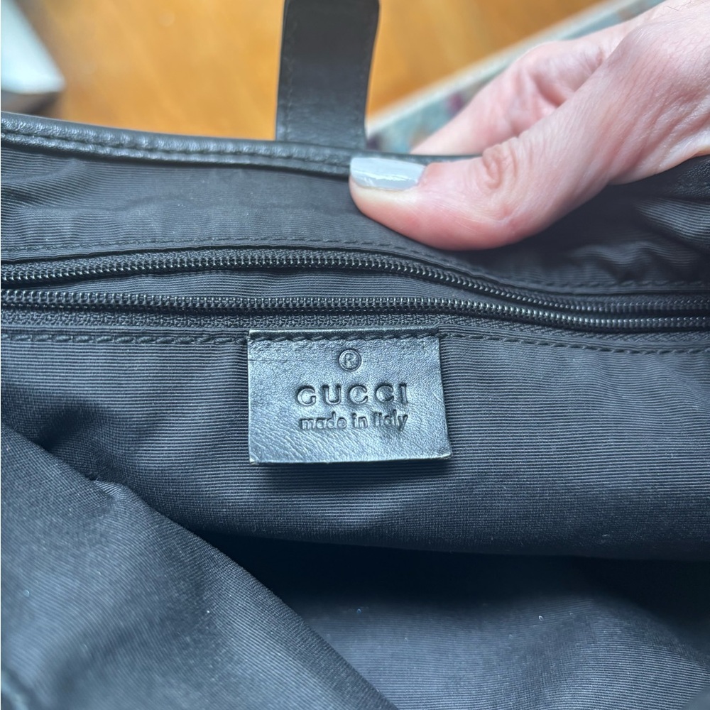 Gucci Jackie Vintage Black Denim Shoulder Bag with Silver Hardware - Picture 5 of 12